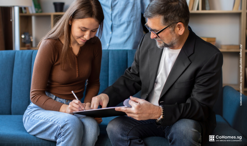 Rental operator discussing property management with a real estate agent