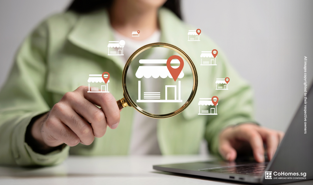 Professional comparing rental locations near different workplaces