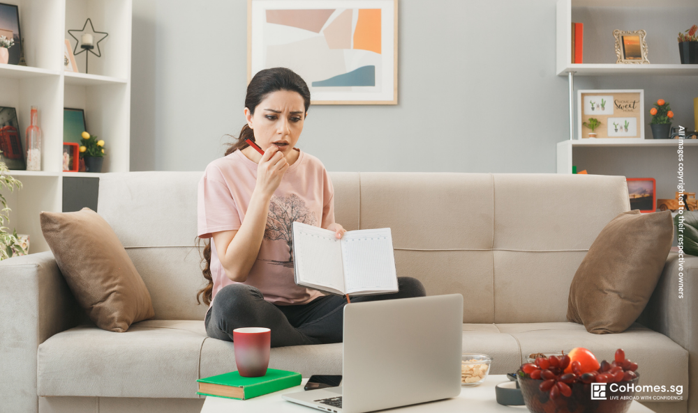Renter researching important details not shown in a rental listing