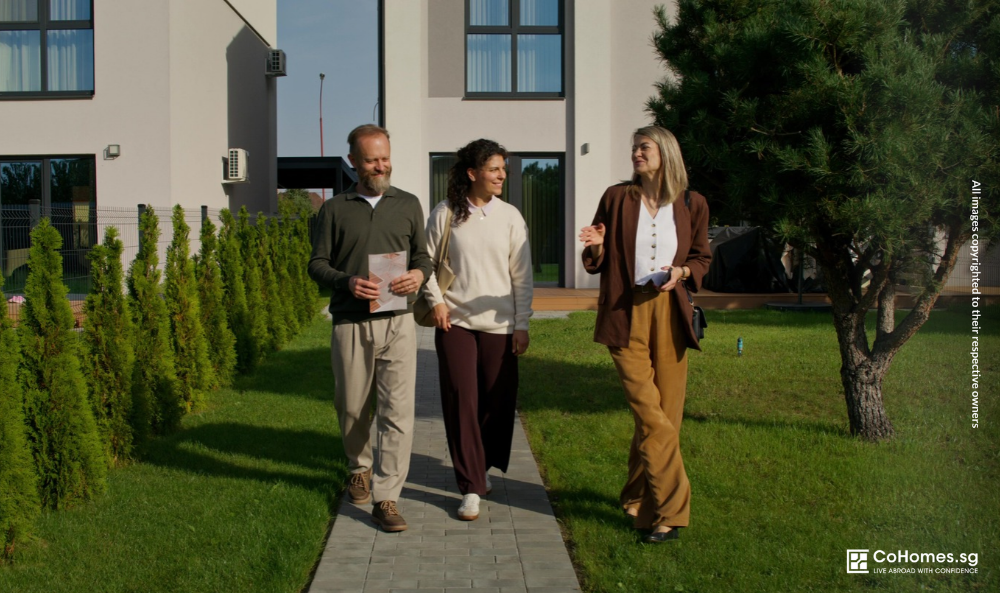 Property owners discussing rental opportunities with a CoHomes representative