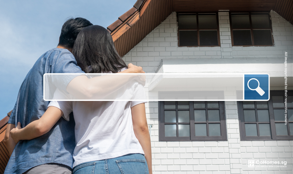 People exploring rental housing options in Singapore, including co-living spaces, room rentals, and studio apartments.