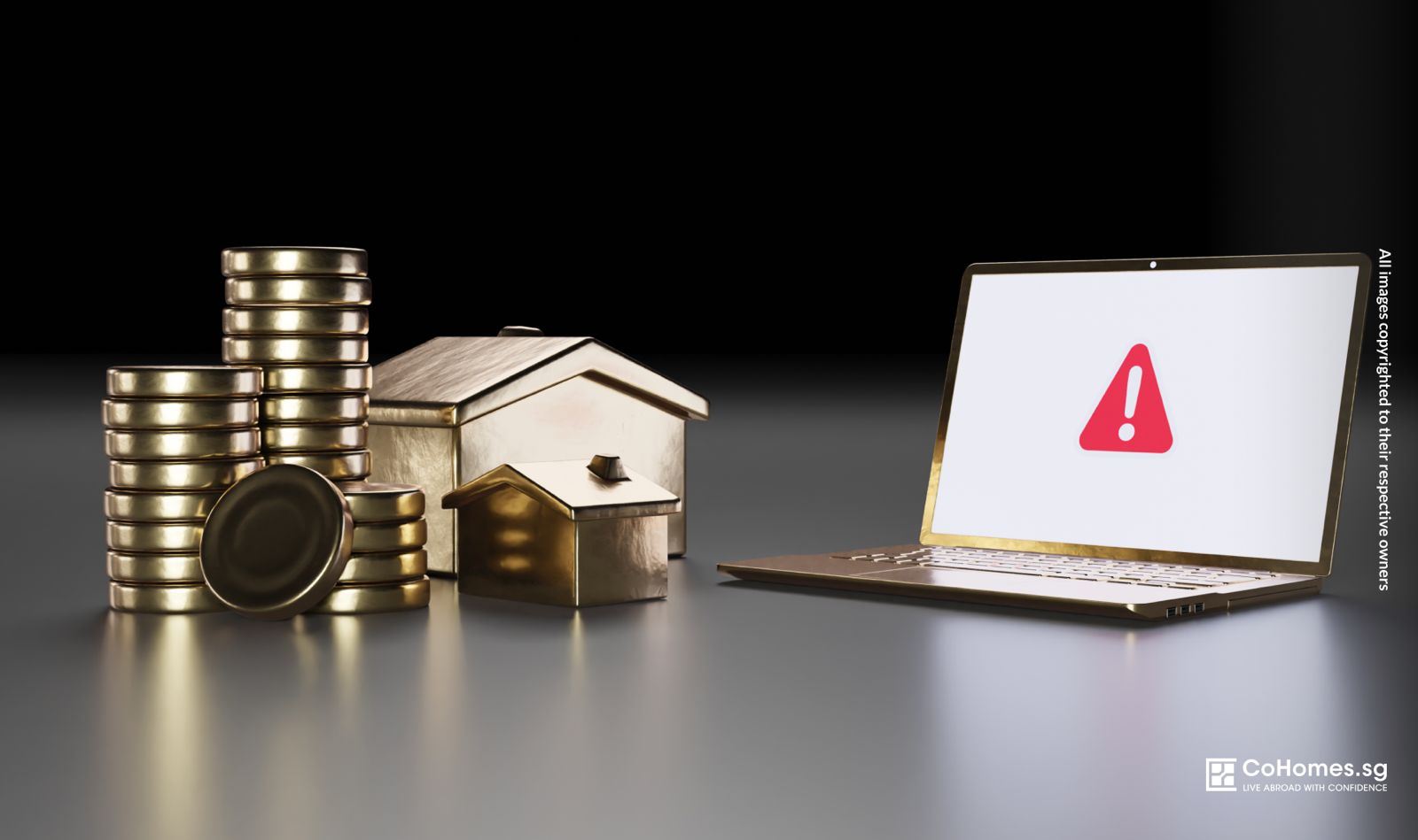 House model and coins illustrating rental expenses in Singapore