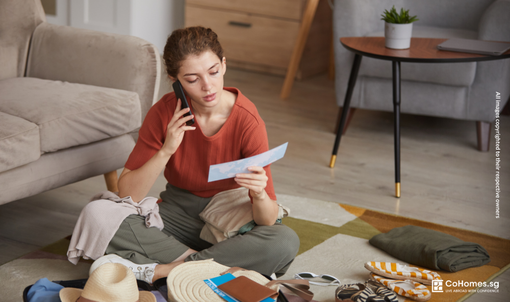 Tenant reviewing rental documents and considering moving out